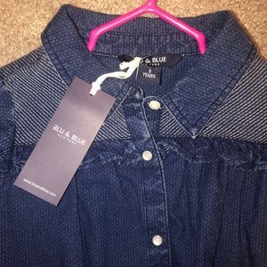 Blu and Blue denim Shirt dress toddler Sz 3 girls